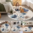 thumbnail image 6 of Spring Floral Round Area Rugs 3 ft, Watercolor Gradient Color Flowers Romantic Retro Washable Small Area Rug with Non-Slip Sturdy Edge Binding Round Front Door Mat Floor Carpet for Entryway, 6 of 9