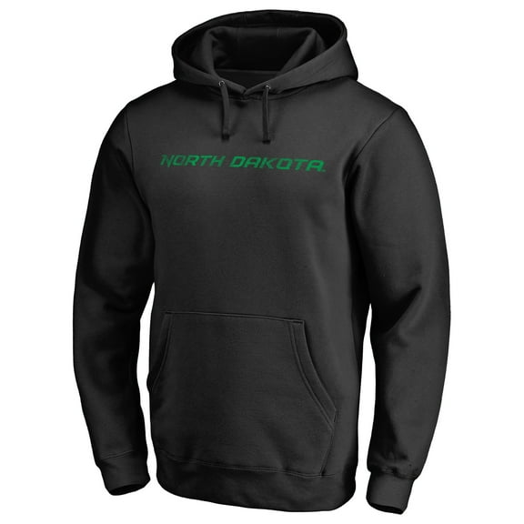 Men's Black North Dakota Classic Wordmark Pullover Hoodie