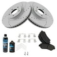 thumbnail image 2 of TRQ Front Metallic Disc Brake Pad Performance Coated Rotor Kit w/Chemicals BKA18263 Fits select: 2009-2014,2016-2019 NISSAN MAXIMA, 2 of 6