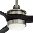 thumbnail image 3 of Casa Vieja 52" Windspun Modern Indoor Ceiling Fan 3 Blade LED Light Remote Control Brushed Nickel Finish Bedroom DC Motor, 3 of 9