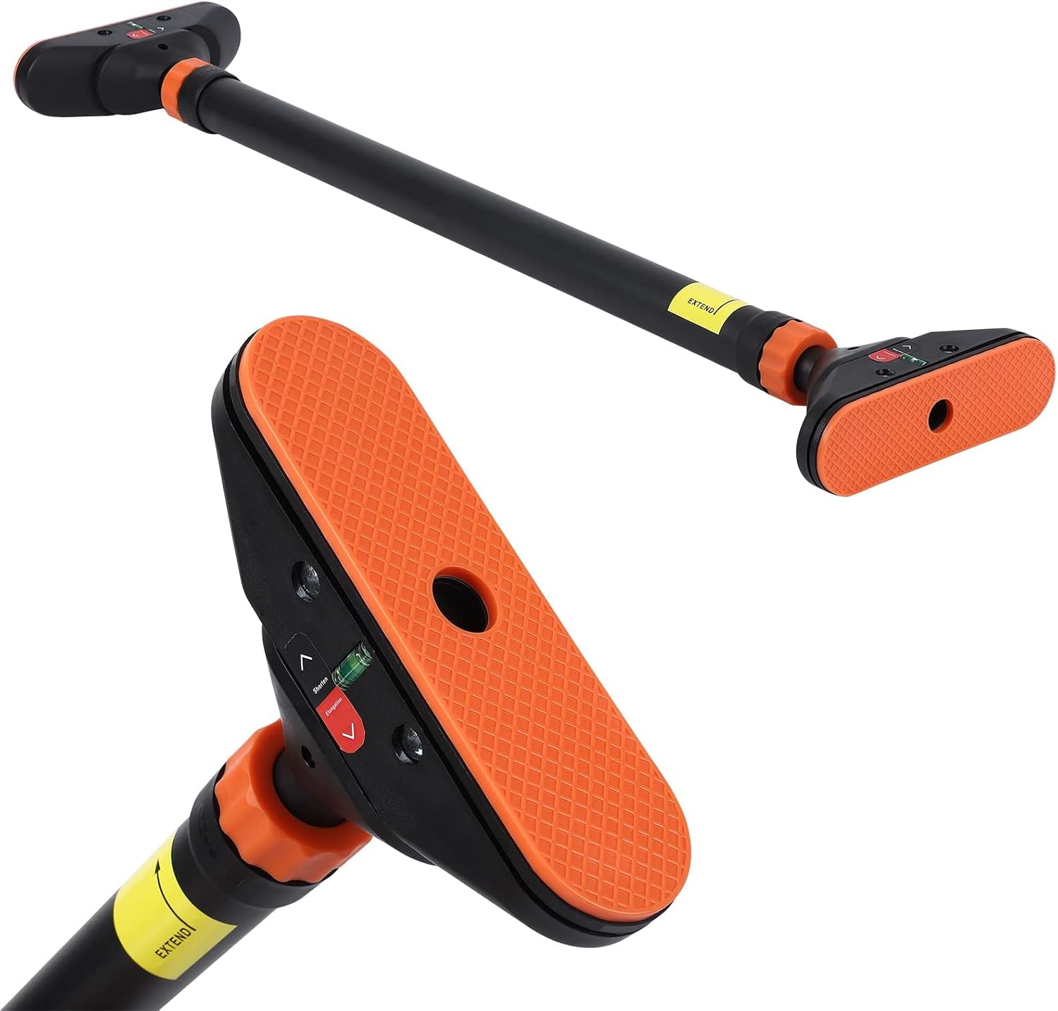 JoanKaren Pull up Bar for Doorway,Chin up Bar with Level Meter,Adjustable Width,No Screws Required,Orange&Black