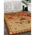 thumbnail image 2 of Ahgly Company Indoor Square Patterned Carrot Orange Area Rugs, 3' Square, 2 of 6