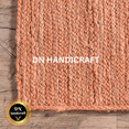thumbnail image 5 of DN HANDICRAFT Farmhouse Rug Living Room Rugs Handmade Rectangle Jute Area Rug Reversible Braided Modern Design Carpet (8x8 Sq Feet), 5 of 5
