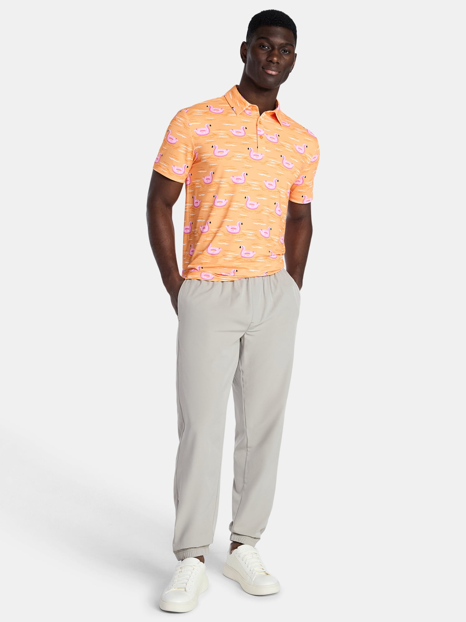 Birdie Bound Men' s & Big and Tall Golf Polo Shirts, Sizes XS-4XLT