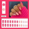 thumbnail image 2 of Fofosbeauty 24pcs Press on Nails Tips, Coffin Acrylic Nails, Aurora Rose Red, 2 of 9