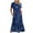 Blue summer dresses, variant on Wycnly Summer Dresses for Women Summer Dresses for Women 2025 Vintage Western Graphics Pleated Swing Tunic Maxi Dress with Pocket Ladies Elegant Ethnic Style Print Crewneck Short Sleeve Long Sun Dress