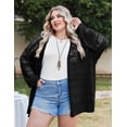 thumbnail image 3 of Zeagoo Womens Plus Size Crochet Cardigan Kimonos Boho Long Sleeve Oversized Summer Open Front Knitted Sweater, 3 of 5