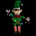 thumbnail image 3 of Northlight 34.25" LED Lighted Elf Holding Christmas Lights Outdoor Yard Decoration, 3 of 6