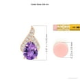 thumbnail image 3 of ANGARA Natural Solitaire Pear-Shaped 1 ct Amethyst Flame Pendant in 14K Rose Gold for Women (Size-8x6mm) | February Birthstone, Anniversary, Jewelry Gift for Women | Natural Amethyst Necklace, 3 of 8