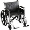 Nova Steel & Vinyl Wheelchair W/Detach Desk Arms & Footrests : 22" Elevating Leg Rests