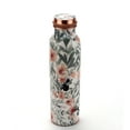 thumbnail image 3 of Perilla Home 100% Grey Floral Printed Copper Bottle With 34 Oz Leak Proof Contains Ayurveda Health Benefits For Drinking Water For Men Women Gym Yoga Travelling Hiking | Indoor | Outdoor | Office |, 3 of 15