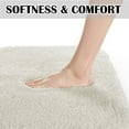 thumbnail image 4 of Bath Rug for Bathroom Non Slip Bathroom Mat Water Absorbent Soft Microfiber Shaggy Bathroom Rug Machine Washable Bath Mat for Bathroom Thick Plush Shower Mat (20 x 32 Ivory), 4 of 6