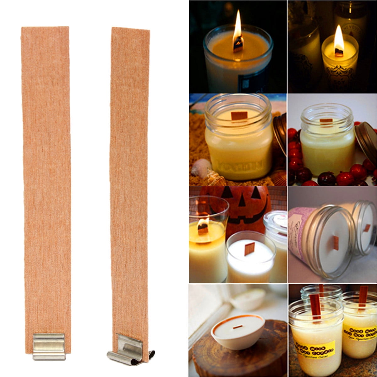 1/5/10PCS Wooden Wicks Candle Core Perfect In Soy Paraffin Candle