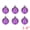 Purple, variant on Unique Bargains 6Pcs Woven Texture Balls Mini Decorative Spheres Orbs Purple 1.6"