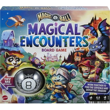Magic 8 Ball Magical Encounters Board Game for Kids, Cooperative Family Game with Real Magic 8 Ball