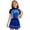 Royal Blue, variant on TiaoBug Kids Girls Racer Fancy Dress Checkerboard Sequins Short Sleeve Leotard Dress Dance Party Summer Wear Red 12