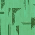 thumbnail image 1 of Ahgly Company Indoor Square Abstract Turquoise Blue Modern Area Rugs, 5' Square, 1 of 4