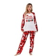thumbnail image 3 of Mifsaly Funny Christmas Pajamas Family Sets Bright and Merry Xmas Pjs Matching Outfits 2 Piece Loose Pullover Sleepwear Nightwear Classic Plaid Sleep Pants 2025 Festival Holiday Homewear, 3 of 8