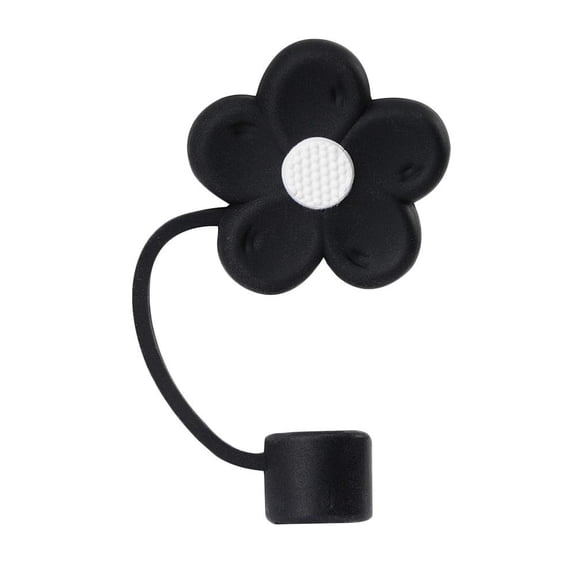 Cute Flower Straw Cover Cap for 30&40oz Tumblers with Handle, Reusable Silicone Straw Topper for 10mm Caliber Straws