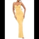 thumbnail image 3 of Vestidos Largos de Noche para Mujer con Escote Halter, Espalda Descubierta y Tirantes Finos, con Flores Estereoscópicas Amarillo S, 3 of 8