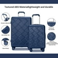 thumbnail image 3 of Luggage Sets Hardside 5 Piece Lightweight Hardshell Suitcase with Double Spinner Wheels and 3PCS Packing Cubes,(18"&26")Dark Blue, 3 of 9
