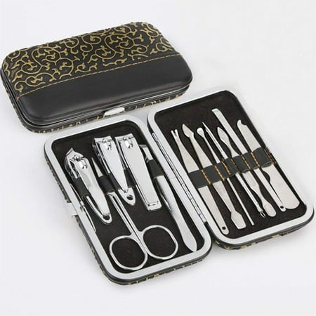 Magik 12PCS Pedicure / Manicure Set Nail Clippers Cleaner Cuticle Grooming Kit