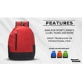 thumbnail image 2 of 6 Quick Zip Backpacks Set - Polyester, Unique features, Front Pocket, Vibrant - Red, 2 of 5