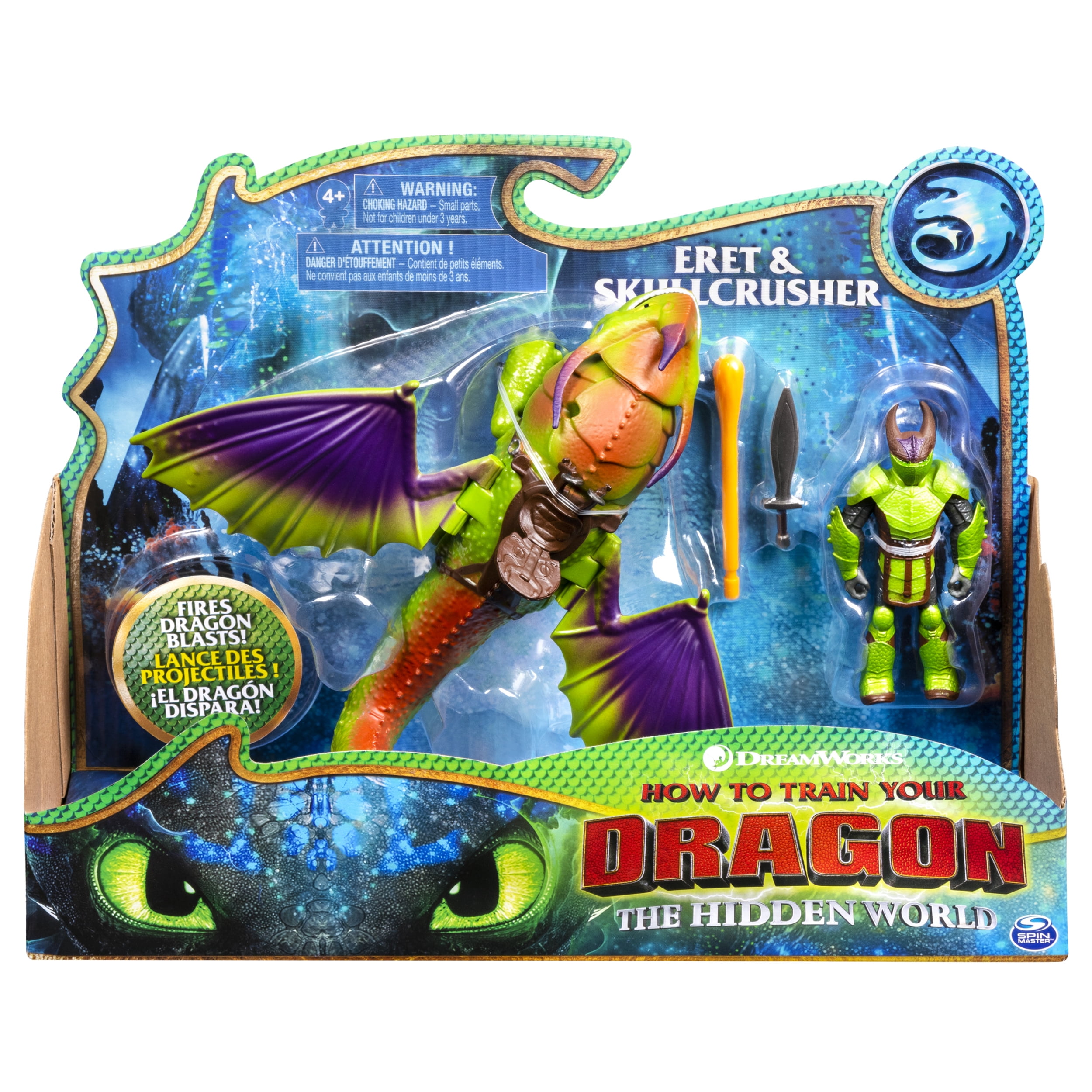 Dreamworks Dragons ERET & SKULLCRUSHER with Armored Viking Toy Figure Playset