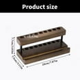 thumbnail image 5 of Portable Desk Needle Display Rack Delicate Walnut Pen Storage for Workspaces Desk Stand with Phone Slot and 9 Holders, 5 of 12