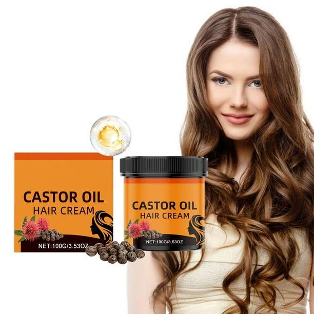 Fiudx Acondicionador Aceite de Ricino, Crema Capilar Nutrición Profunda, Calmness para Cuero Cuero Cabelludo y Control de La Caspa, Suero Capilar Reparador de Daños, Uso Diario/Apto para Viajes, Todo