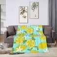 thumbnail image 2 of XMXY Fleece Throw Blanket for Couch, Cartoon Lemon Green Lightweight Plush Fuzzy Cozy Soft Bed Blankets and Throws for Sofa, 50"x40" inches, 2 of 8