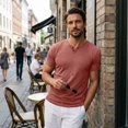 thumbnail image 3 of Mens Henley Lightweight Shirts Short Sleeve Casual Cotton Button T-Shirts Summer Basic Tee, L, 3 of 9