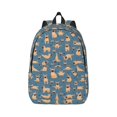 thumbnail image 2 of Rocae French Bulldog Yoga for Durable Canvas Backpack Leisure Large Bag Travel Rucksack Multi-function Backpack, 2 of 8