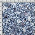 thumbnail image 4 of oneOone Viscose Chiffon Medium Blue Fabric Tropical Leaf Sewing Material Print Fabric By The Yard 42 Inch Wide, 4 of 4