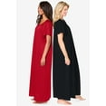 thumbnail image 3 of Only Necessities Plus Size 2-Pack Long Silky Gown, 3 of 6