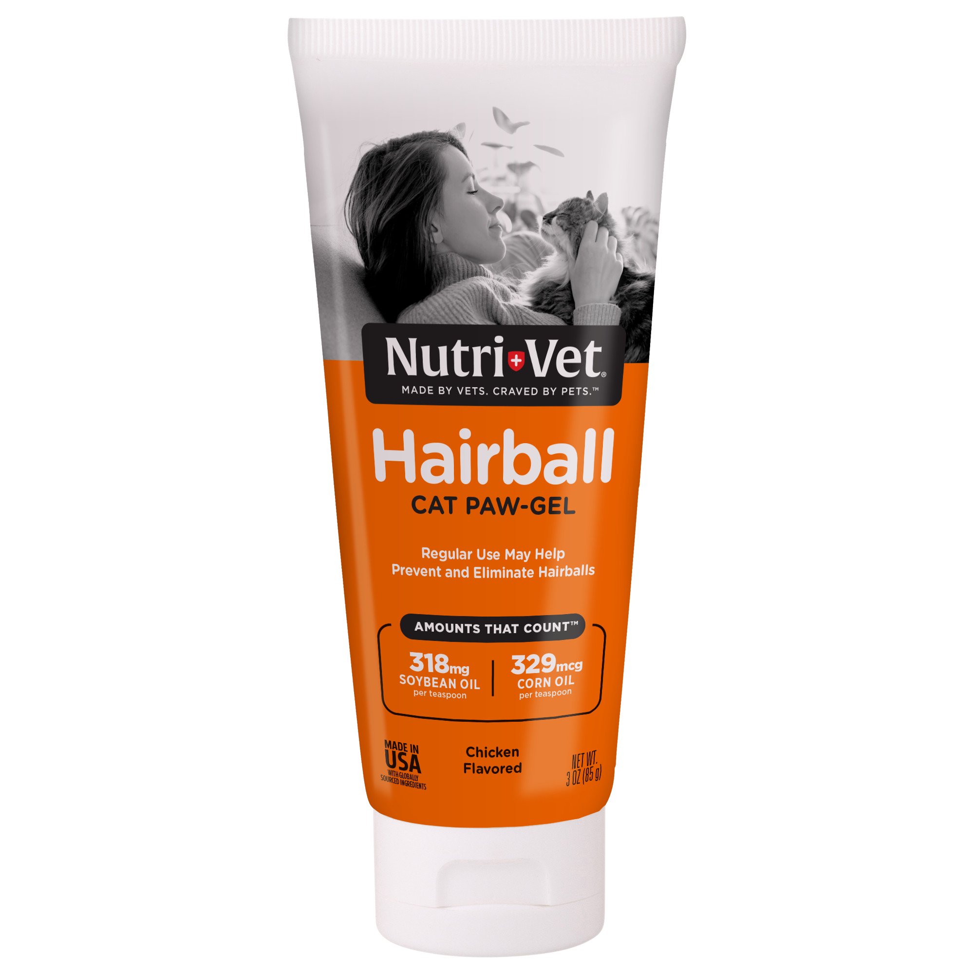Nutri-Vet Hairball Paw-Gel for Cats Chicken Liver 3oz