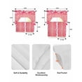 thumbnail image 5 of Valentine's Day Swag Kitchen Curtains Sets for Windows 24 Inch Length, Pink Love Paper Cuttings Romantic Short Window Curtain Panels Swags Valances and Tiers 3 Piece Set for Cafe/Dining Room, 5 of 5