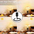 thumbnail image 3 of Juego de 2 lámparas de mesa pequeñas para dormitorio, base de lámpara industrial de escritorio Edison E26 con enchufe, lámpara moderna de metal negro, linda lámpara de mesa de noche para mesita de, 3 of 7