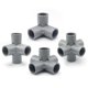 thumbnail image 4 of 4 Way Elbow PVC Pipe Fitting Furniture Grade 32mm Angle Tee Connectors Gray 10Pcs, 4 of 4