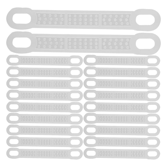 ETEREAUTY 100Pcs Anti-Skid Plastic Hanger Strips Transparent for Closet Organization