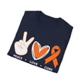 thumbnail image 4 of Peace Love Cure Leukemia Cancer Awareness Orange Month TShirt, 4 of 4