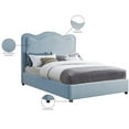 thumbnail image 2 of Meridian Furniture Felix Light Blue Linen Textured Fabric Queen Bed, 2 of 8