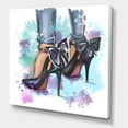 thumbnail image 3 of Designart ' Bright Colorful Trendy Woman Fashion Shoes ' Modern Canvas Wall Art Print, 3 of 4