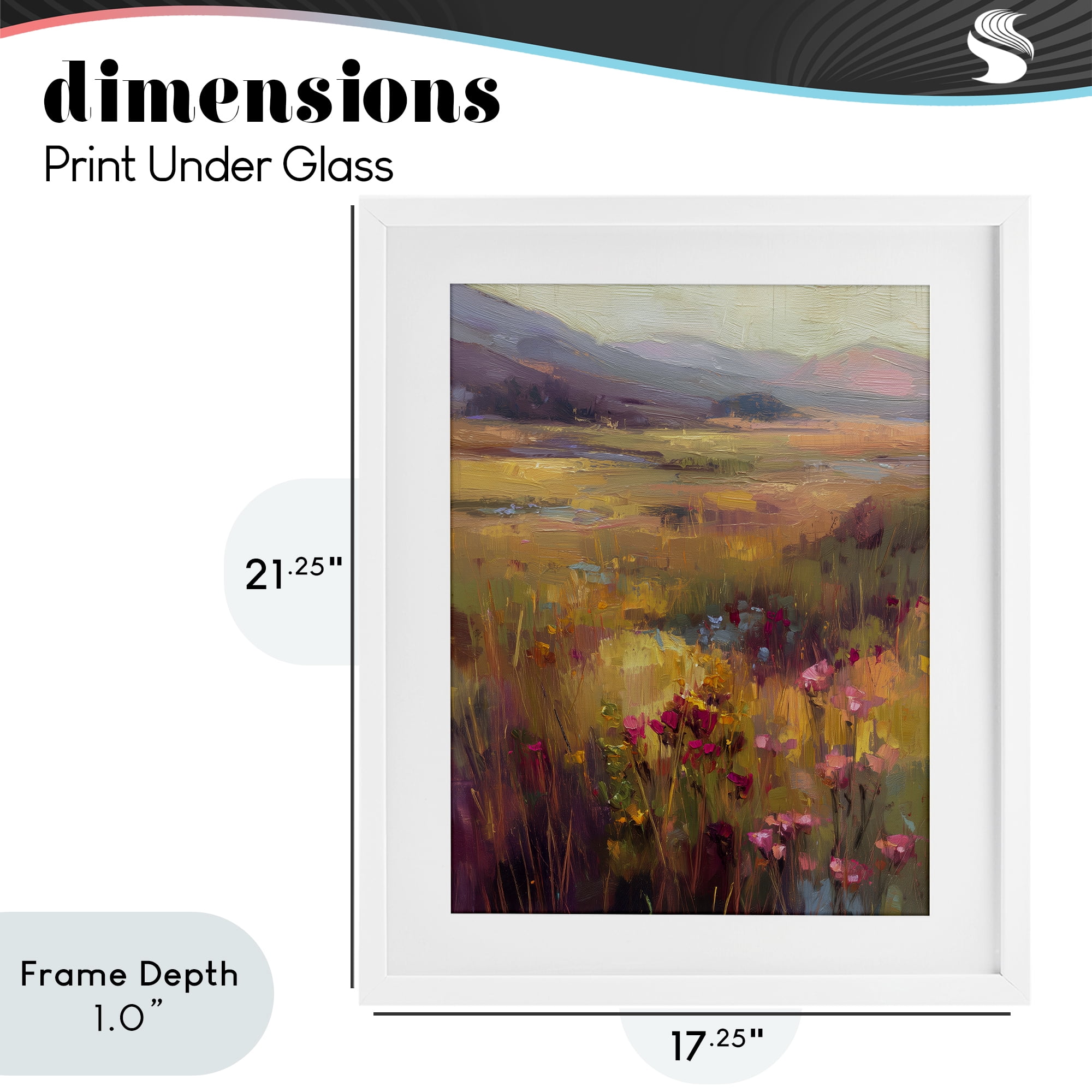 Stupell Industries Golden Waves Of Grass White Framed Print Under Glass, design by Svetlana Aleynikova