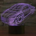 thumbnail image 3 of lionlar Race Car USB 3D LED 7 Colors Touch Switch Acrylic Crystal Table Light Lamp, 3 of 8