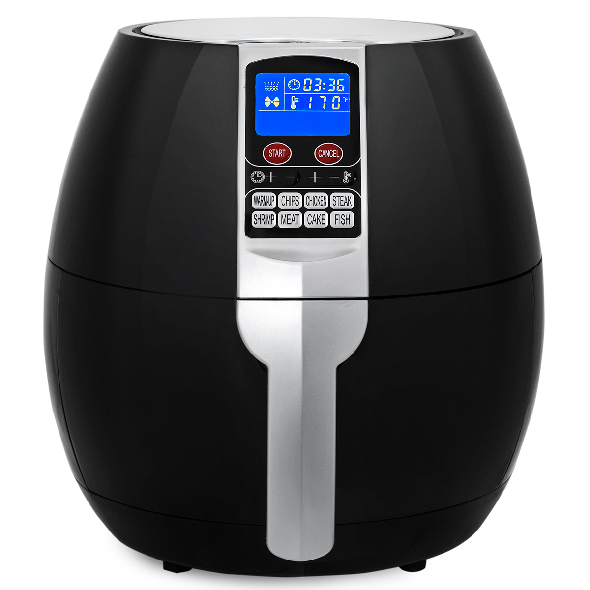 XtremepowerUS 3.7QT 1500W Electric Air Fryer Cooker 8 Cooking Menu Setting Digital Display, Black - image 2 of 4