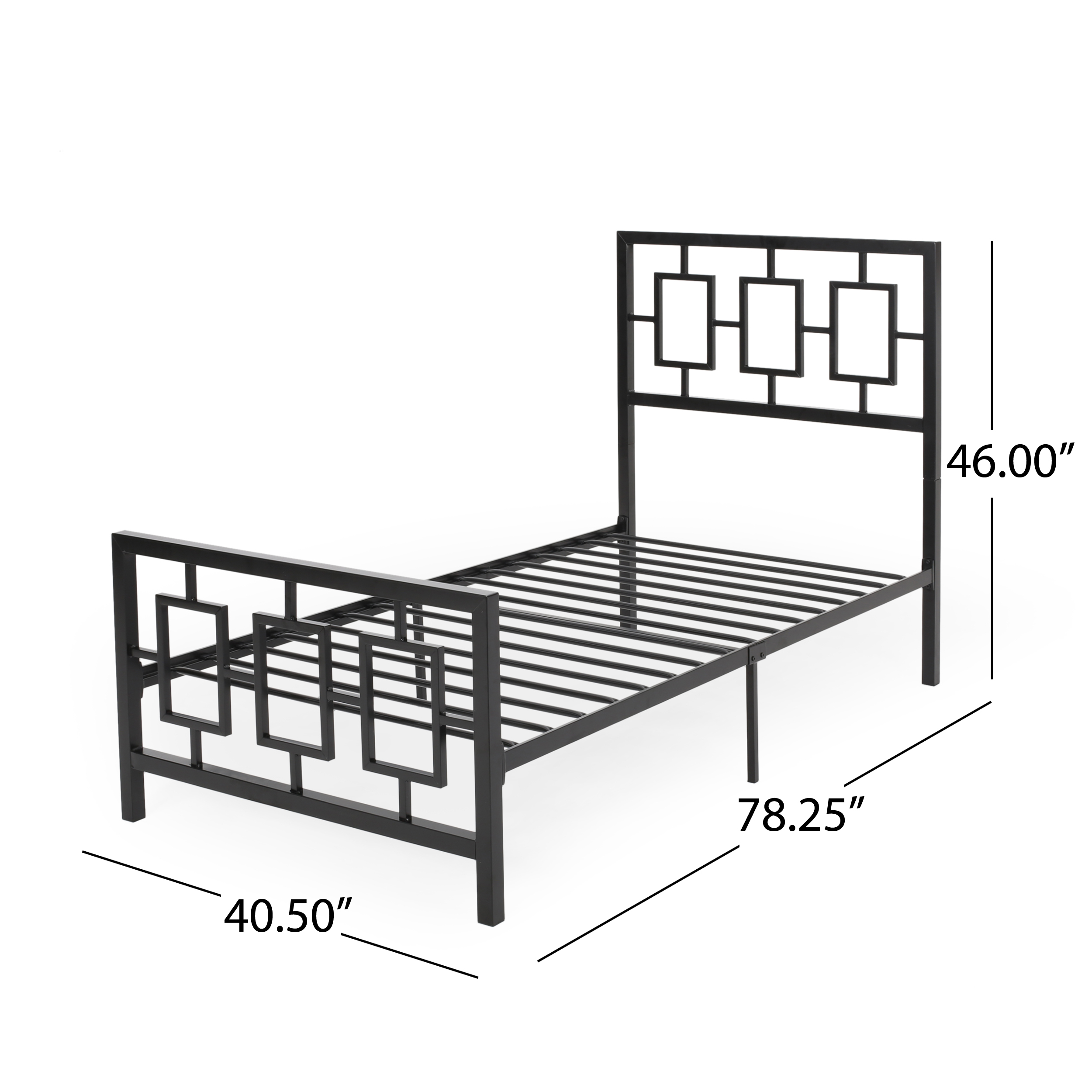 Dawn Modern Iron Twin Bed Frame, Flat Black - Walmart.com