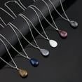 thumbnail image 6 of 1 Box DIY Pendant Necklaces Making Kits Including Natural Gemstone Pendants 304 Stainless Steel Necklace Making Teardrop Stainless Steel Color Necklace, 6 of 8