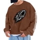 thumbnail image 1 of Sudadera sin capucha para hombre, cuello redondo, sudadera deportiva con estampado de fútbol, jersey de manga larga, blusa de poliéster para hombre, 1 of 4