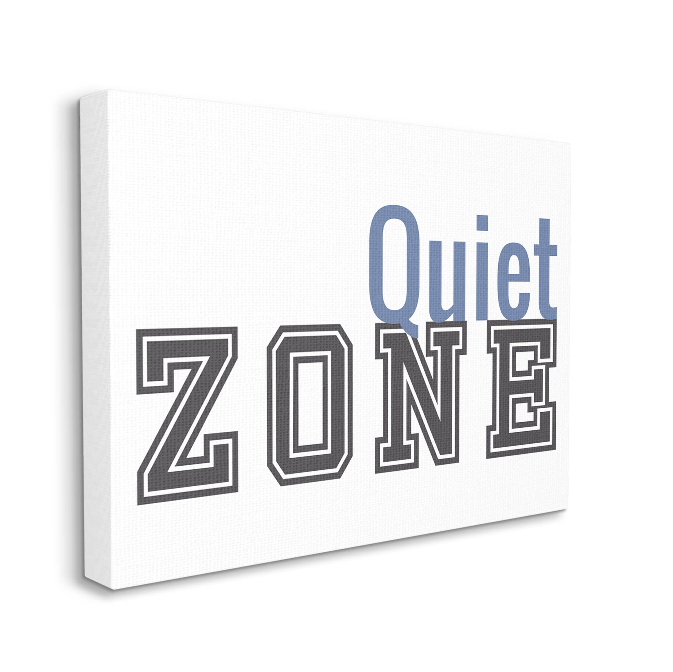 Stupell Industries Quiet Zone Collegiate Phrase Graphic Art Gallery Wrapped Canvas Print Wall Art, Design by Sundance Group